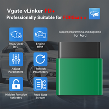 Lade das Bild in den Galerie-Viewer, SALE (neuwertig) – Vgate vLinker FD+ Bluetooth (BLE) OBD2 Scanner