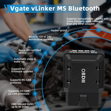 Load image into Gallery viewer, Vgate vLinker MS Bluetooth MFI OBD2 Diagnosegerät Fehlercodeleser OBDII