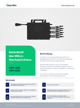 Lade das Bild in den Galerie-Viewer, Hoymiles HMT-1800-6T Mikrowechselrichter für sechs Solar Module 1800 Watt mit optionalem WIFI (ohne OVP)