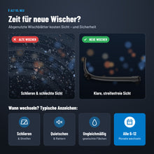 Load image into Gallery viewer, Alter vs. neuer Scheibenwischer – wann wechseln
