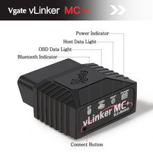 Lade das Bild in den Galerie-Viewer, Vgate vLinker MC+ Bluetooth (BLE) OBD2 Scanner
