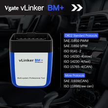 Lade das Bild in den Galerie-Viewer, Vgate vLinker BM+ BLE Bluetooth OBD2 Scanner
