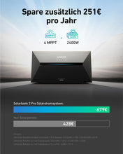 Lade das Bild in den Galerie-Viewer, Anker SOLIX Solarbank 2 E1600 Pro Solarstromspeicher 1600Wh
