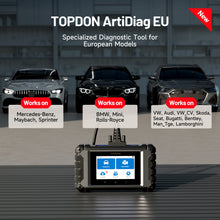 Lade das Bild in den Galerie-Viewer, TOPDON ArtiDiag EU OBD-2-Fahrzeugdiagnosegerät für europäische Marken mit lebenslang kostenlosen Updates

