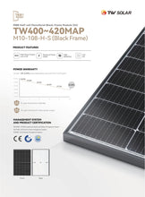 Lade das Bild in den Galerie-Viewer, TW Solar MAP-108-H-S Photovoltaik Solar Modul 415 Watt black frame

