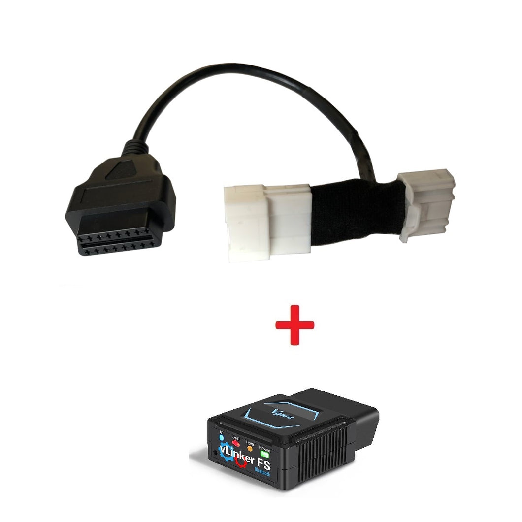 Apple iOS + Android OS - 20 pin CAN-Bus OBD II-Adapter + Bluetooth-Dongle Tesla Model 3 (< 01/2019)