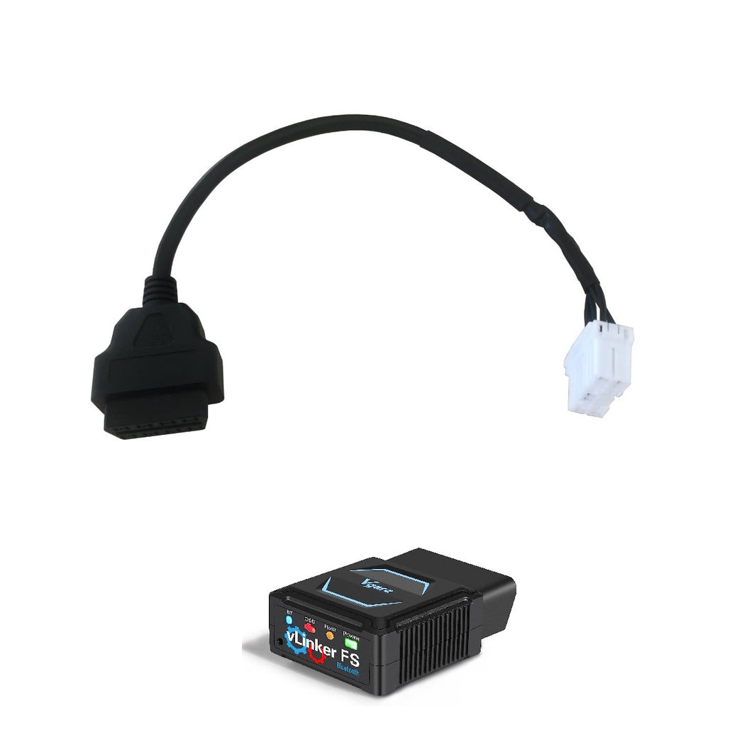 Apple iOS + Android OS - 12 pin OBD II-Adapterkabel + Bluetooth-Dongle Tesla Model S/X (< 09/2015)