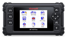 Lade das Bild in den Galerie-Viewer, iCarsoft MT V6 Plus Motorrad Diagnosegerät Multi-Marken | 4″ Button-Scanner | Bidirektional | 21 Marken | 5 Servicefunktionen | 16er-Kabelkit | lebenslang kostenlose Updates

