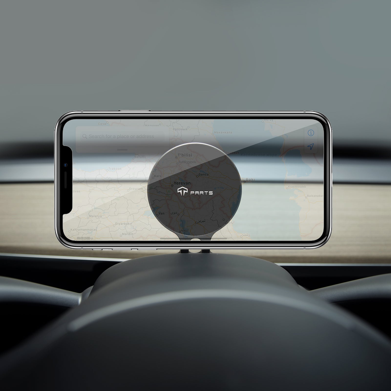 HUD cell phone / smartphone holder MagSafe / magnetic for Tesla Model 3 /  Model Y