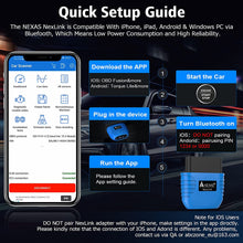 Load image into Gallery viewer, Nexas NexLink Bluetooth 5.0 OBD2 Diagnostic Adapter for iOS, Android &amp; PC
